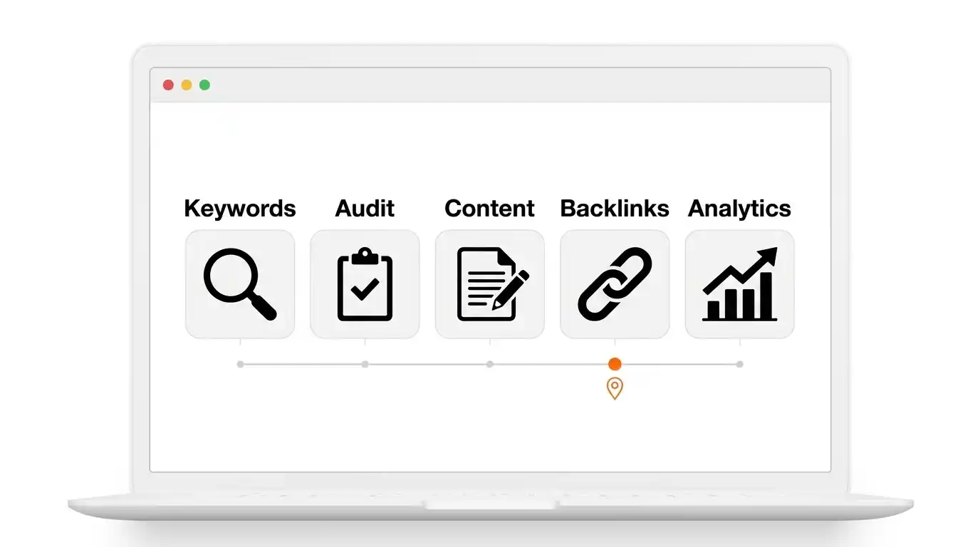 Marketing agency Sorted ROI's image of the service page about the SEO Agency for Retail showing the Full Service List of Retail SEO Services ran by the marketing agency Sorted ROI for Retail clients on sortedroi.com website